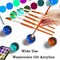 Watercolor Brushes Professional 6PCS Watercolor Paint Brushes for Painting, Cat's Tongue Oval Wash Paint Brush, Dagger, Round Pointed Watercolor Brush for Water Color Acrylics Gouache Ink